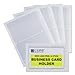 Self-Adhesive Business Card Holders, Side Load, 3 1/2 X 2, Clear, 10/pack