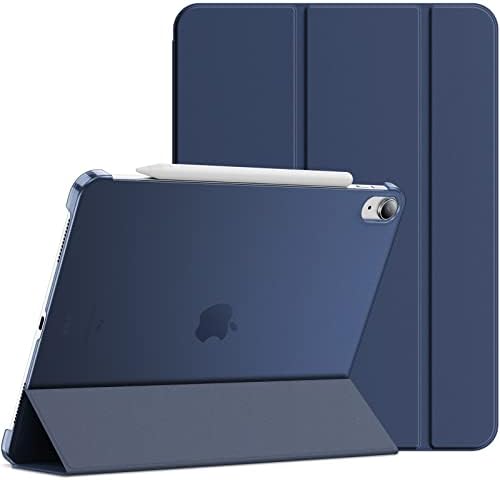 JETech Etui dla iPad Air 5./4. (2022/2020 Model, 10,9 Cala), Smukła Stojak Twardy tył Pokrowiec z Funkcją Case Automatycznego Budzenia/Snu (Niebieski)