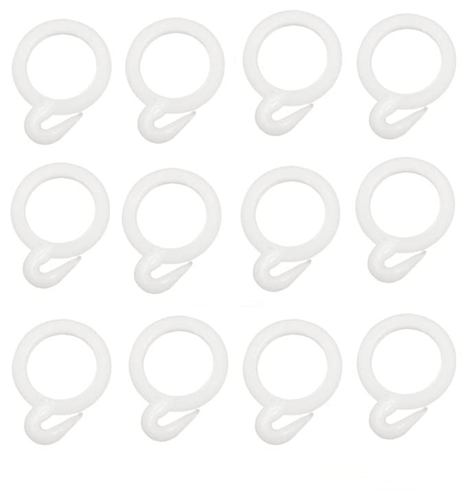 Buy Bhardwaj RUBBER's Curtain Rod Rail Bracket Hooks Rings (White, 50) Online at Low Prices in
