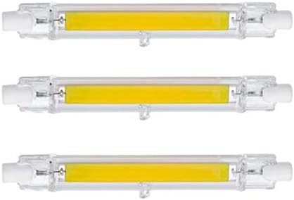 CTKcom 118mm/4.65In 15W White 6000K R7S LED Bulb (3 Pack) 110V T3 J Type Halogen Bulb Replacement 150W Halogen Bulb Equivalent Double Ended
