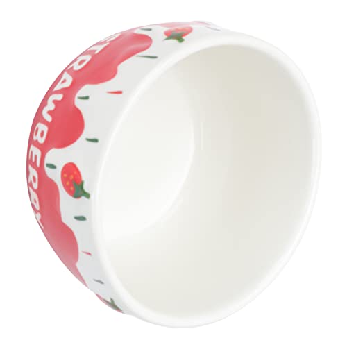 Amosfun 1 Pc Ciotola di Fragole Ciotola di Pasta Tazze di budino Ciotola per antipasti Coppa Gelato Scodella Colazione Ciotola Colazione Ciotola Domestica Ciotola di Riso in Ceramica Rosso