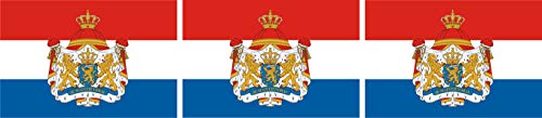 Etaia 2,5x4 cm - 3 x Mini Auto Aufkleber Fahne Flagge der Niederlande Holland Sticker Motorrad Fahrrad Bike