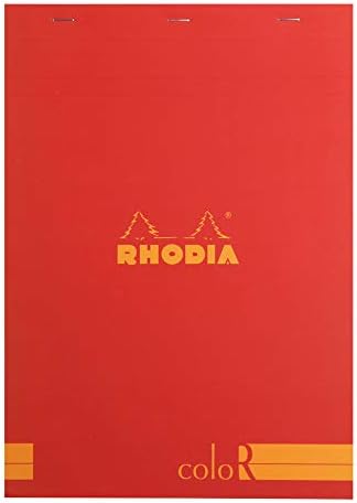 RHODIA 16968C - Colour Stapled Notepad N°16 Saphir - A5 - Lined - 70 Detachable Sheets - Ivory Clairefontaine Paper 90 g/m - Velvety Touch Cover - Basics