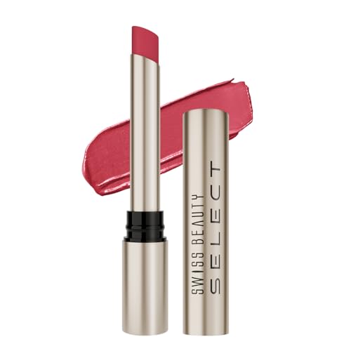 Swiss Beauty Select High On Shine Creamy Lipstick | With Mirror-shine finish | Enriched with Vitamin E | Shade- Iconic Pink, 1g |