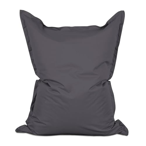 Lumaland XXL jättesittsäck, 140 x 180 cm, vattentät sittsäck för inomhus- och utomhusbruk, med över 3 miljoner elastiska EPS-pärlor, bönväska med tvättbart örngott