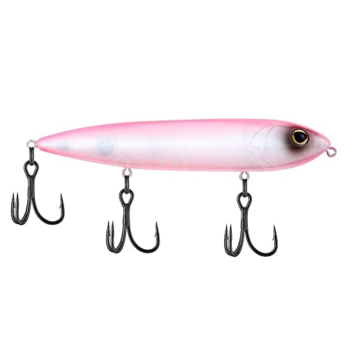 Berkley J-Walker 120 Topwater Fishing Lure, Pinky, 5/7 oz, 120mm Topwater, Tail Weighted Design Tuned for Casting Distance, Equipped with Fusion19 Hook