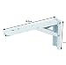 Produktbild 2x Stabile Klappscharniere Regalwinkel Klappwinkel - Edelstahl Winkel klappbar mit hoher Belastbarkeit in verschiedenen Größen (19,5 x 11 x 1 cm, Weiß)
