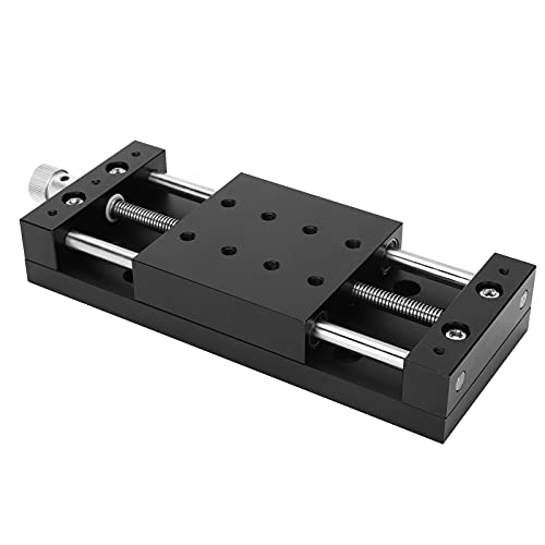 X Sliding Stage Fine Tune Manual Trimming Table 80x80mm for Optical Equipment, Semiconductor Manufacturing Equipment, Aluminum Alloy