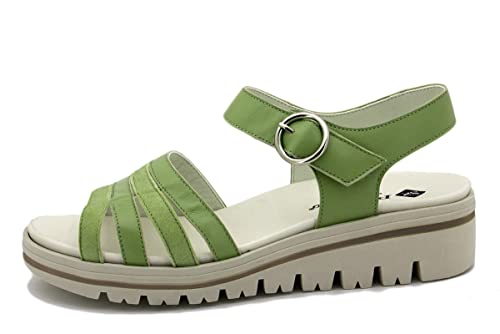 PieSanto - 180786 Sandalia Plantilla Extraíble Piel Lima para: Mujer talla: 36