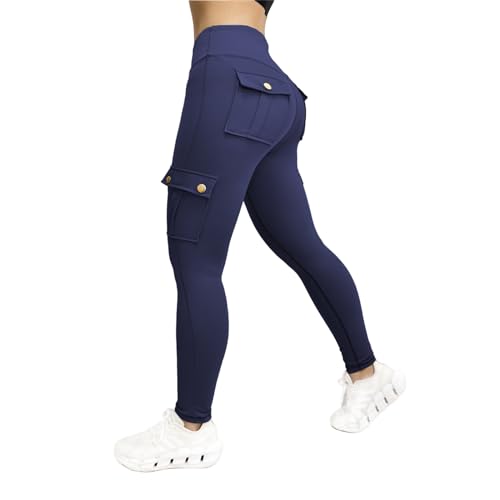 Butt Lifting Leggings for Women High Waist Cargo Pants Tummy Control Yoga Pant Workout Pants Casual Pant with Pocket