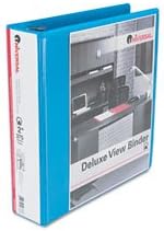 UNIVERSAL Deluxe Sichtbuch mit rundem Ring, Vinyl, 5,1 cm, Hellblau, 12 Stück