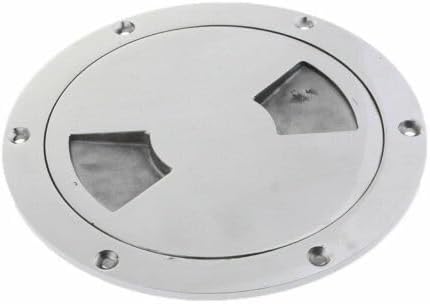6In Boat Hatch, Boat Inspection Deck Plate Detachable 316 Stainless Steel Boat Deck Plate，Circular Marine Access Hatch Deck Plate Strong Load Capacity for Marine, Boat