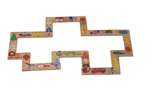 Gracesdawn 28 Pcs Of Educational Wooden Toy Domino Animal Puzzles Kids Game Gift #TOP5