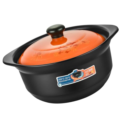 Luxshiny cacerola tapa inducción cocinando hogar guiso pequeño verdura largo Porcelana olla multifuncional Bote olla de cocina casera cazuela casera ollas pequeñas para cocinar cerámica