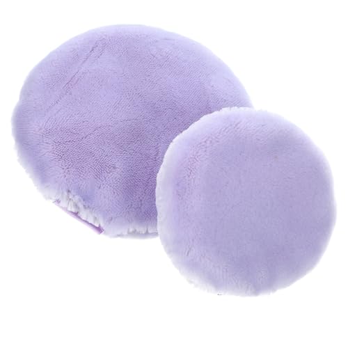 VALICLUD 2 piezas Polvo Compacto Redondo Doble Cara Maquillaje para Polvo Suelto Aplicador Suave para Mujeres Pequeño y Cómoda