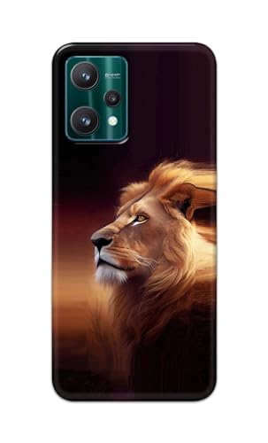 Image of PRINTFIDAA Printed Hard Back Cover Case for Realme 9 Pro 5G Back Cover (Danger Lion) -112