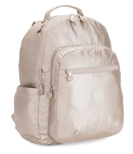 Kipling SEOUL Large Backpack, Metallic Glow (Silver) : Buy