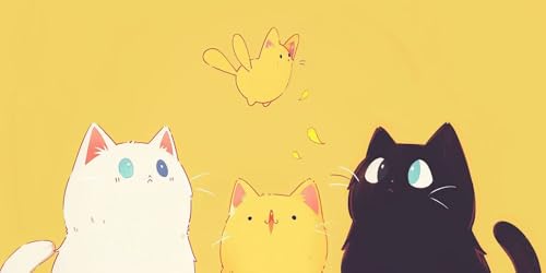 Broderie diamant oiseau chat abstrait 100x200cm pour rompre avec le stress