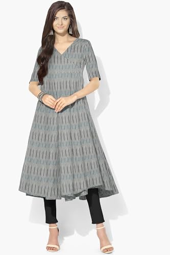 Image of Cotton Pochampally ikat unstitched blouse, Kurthi, long frock fabric material for women (1 meter, 2 meters & 3 meters)