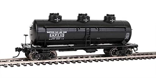 Walthers HO Scale 36' 3-Dome Tank Car SHPX (Black/White Lettering) #113