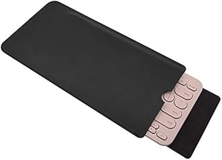 Hosoncovy PU Leather Portable Keyboard Carrying Case Storage Bag Dustproof Protective Case for Logitech K380 Multi-Device Bluetooth Keyboard (Black)