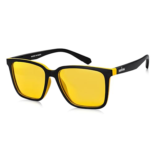 Image of Dervin UV Protected Yellow Lens Driving Polarized Sunglasses for Men & Women