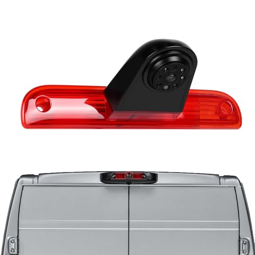 SIXWIN Caméra de Recul Feu Stop pour Fiat Ducato/Peugeot Boxer 2006-2018 | Étanche IP67, 140° Grand Angle | Vision Nuit | Installation Spécifique & Filaire...