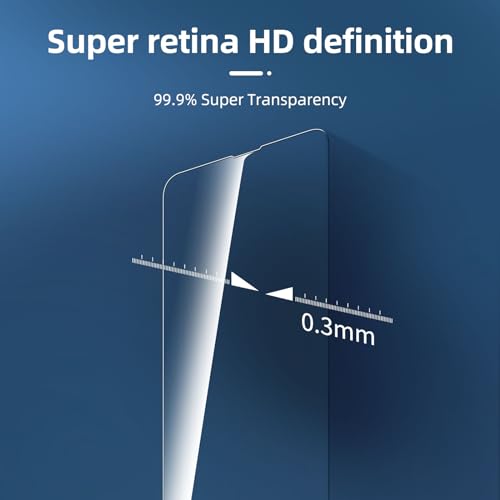 NEW'C Pack of 3, Tempered Glass Screen Protector for iPhone 14 Pro (6.1 Inches), Scratch-free, 9H Hardness, HD Screen Protector, 0.33 mm Ultra Clear, Ultra Resistant