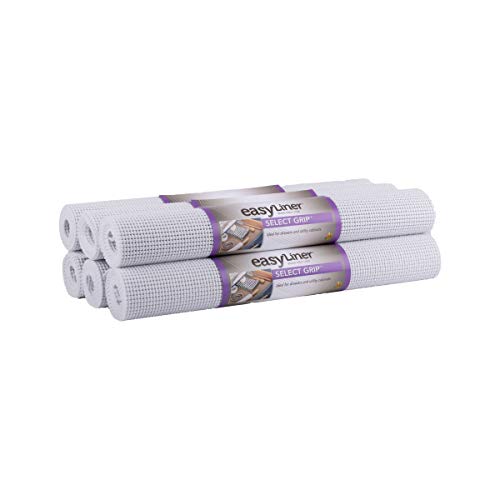 Duck Select Grip Easy Liner Shelf Liner 20" Wide Kitchen Pack, 6-Rolls, Each 6' Length, White #TOP22