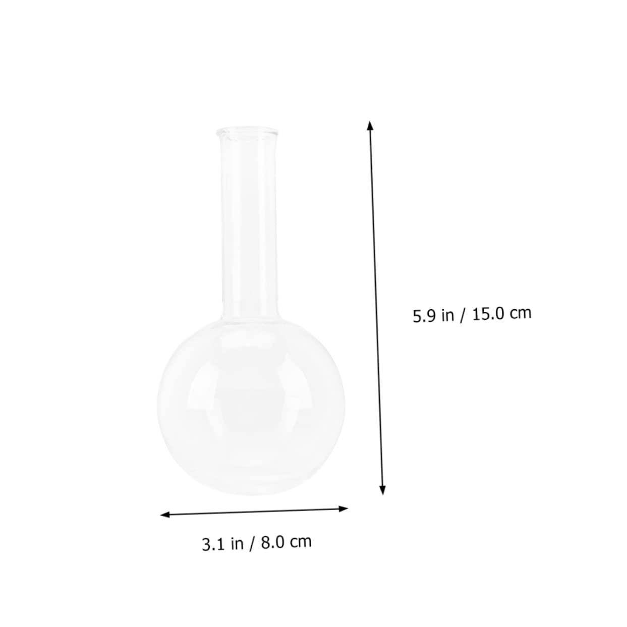 VALICLUD 2piezas Matraces De Laboratorio Transparentes Vidrio De Boca Fina Para Pruebas Científicas