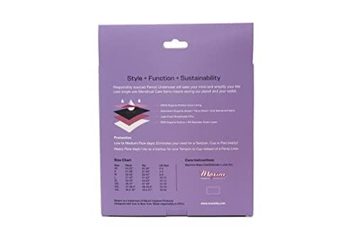 Maxim® Organic Cotton Period Underwear, Classic Bikini, Lilac/Medium Absorbency/XLarge, 3 Packs