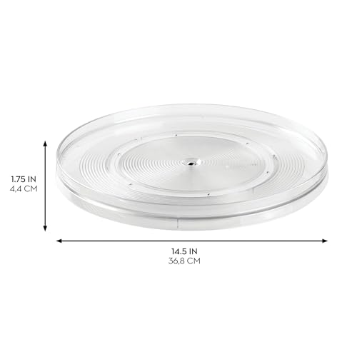 Image of iDesign Plastic 14.5-Inch Round Lazy Susan Organizer, Set of 4, Clear