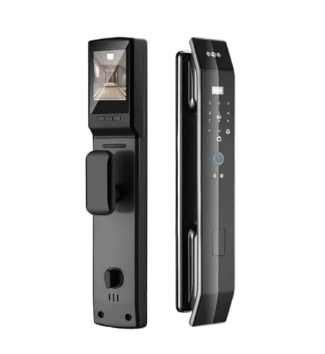PYQMZTRV Tuya 3D Cara intercomunicador en Tiempo Real Cerradura de Puerta Inteligente cámara de Seguridad Huella Digital Inteligente contraseña biométrica desbloqueo de Llave electrónica(280-R)