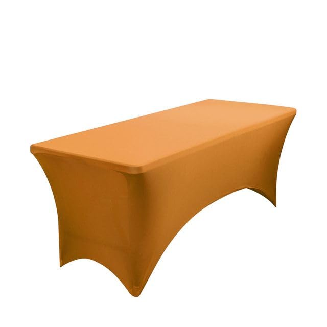 Highdi Tovaglia in Spandex Rettangolare, Tovaglia Elasticizzata Copritavolo Lavabile Estensibile per Matrimoni, Banchetti, Eventi e Feste (Rosso Scuro,6FT