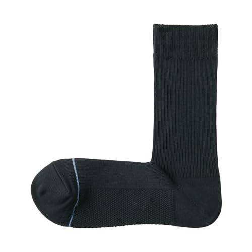 無印良品 紳士 足なり直角 さらっと綿靴下 メンズ DAE71A5S 黒 27～29cmのサムネイル