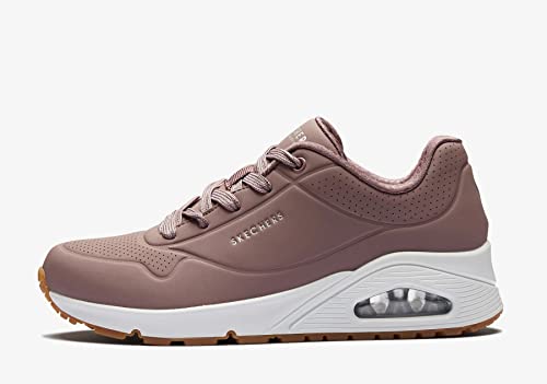 Image of Skechers Women UNO - Stand ON AIR Mauve Lace-Up Sneaker