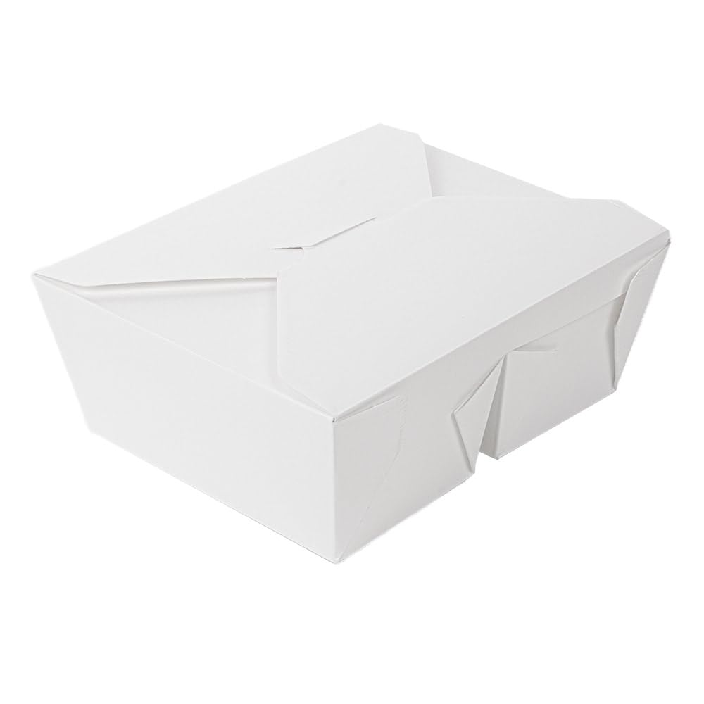 Garcia de Pou 50 pezzi - Scatole americane 2 compartimenti 'Thepack' 1320 + 660 Ml 250 + 12Pp G/M2 19,6 x 14 x 6,2 cm Bianco cartone ondulato Nano-Micro
