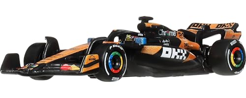 Image of Hot Wheels 1:64 Scale Premium Race Team MCLAREN - Driver 1 Die-Cast Formula 1 Collectible Toy Race Car with Real Riders Tires & Metal /Metal Body & Chassis