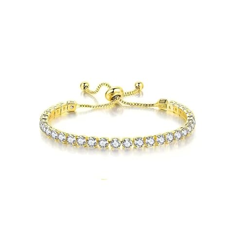 18K Gold Plated with 925 Sterling Silver Bracelet Jewelry Gifts