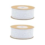 Photo Gallery exceart 2rotoli nastro di natale con motivo fiocco lettere merry christmas accessori decorativi per feste e regali per crafting e imballaggio natalizio bianco Photo Gallery exceart 2rotoli nastro di natale con motivo fiocco lettere merry christmas accessori decorativi per feste e regali per crafting e imballaggio natalizio bianco
