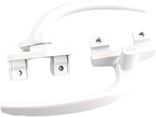 Door and Window Handles, Sliding Window Aluminum Alloy Lock Rotate Traditional Handle Hole Spacing 35mm (Color : Gray) (Color : White)