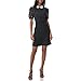 KARL LAGERFELD Paris Womens Embellished Puff Sleeve Sheath Jumpsuit Casual Dress, Black, 12 US