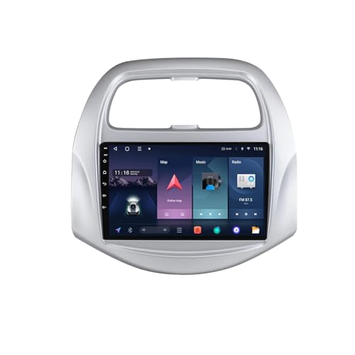 Android 13 2 DIN Pantalla Táctil Radio de 9' para Chevrolet Spark Beat 2018-2019 Radio Coche con Navegación GPS Bluetooth Radio FM Cámara Trasera Multimedia Pantalla para Coche(A3 2+32G)