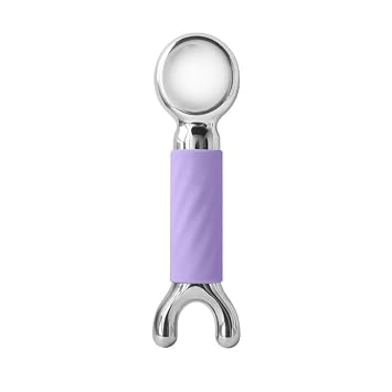 Betyura Ice Globes for Face & Eyes Dual-Head Stainless Steel Facial Cryo Sticks with Silicone Grip, Cooling Globes to Reduce Puffiness Wrinkles - Purple