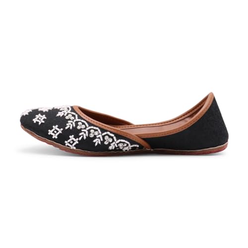 Women's Plain Jutti Indian Mojari Casual Khussa Flats2