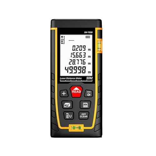 Medidor de Distancia láser/r 50M 70M 100M 120M Cinta métrica Digital Telémetro con Distancia Área Volumen Autocalibración(SW-TG120 120M)