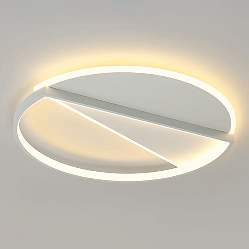 Plafonnier rond en métal avec kit d'installation structure robuste design épuré LED - 8