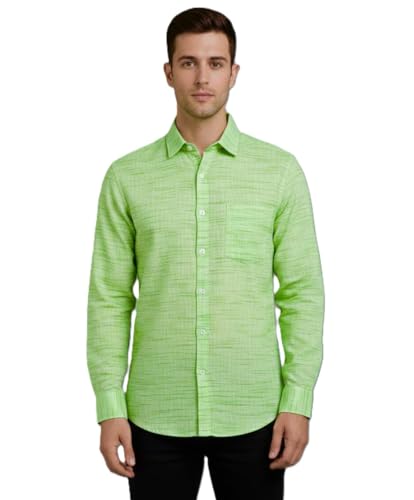 Image of Men's Pure Cotton Khadie Shirt Regular Fit Casual Formal Wear