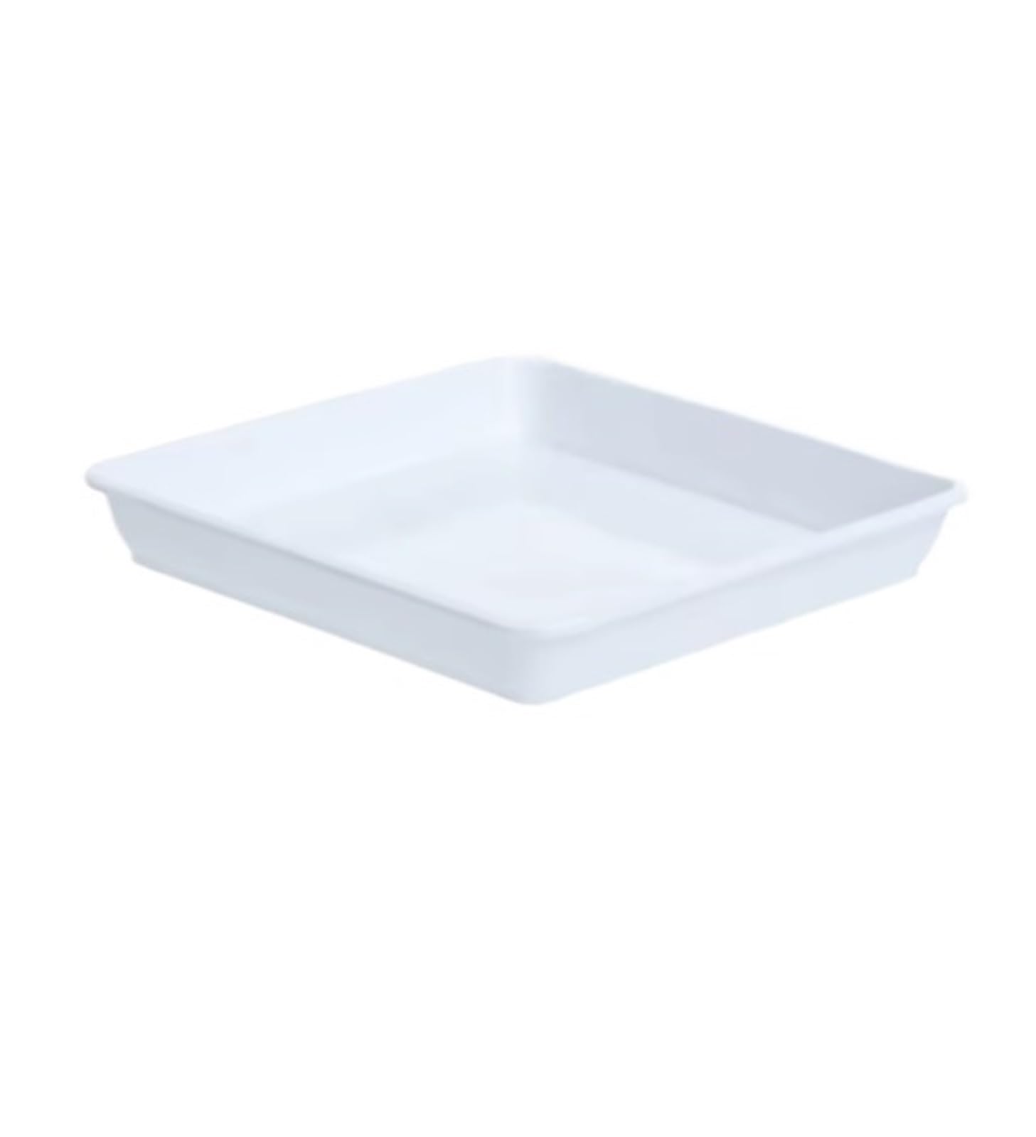 YILWPV 10Pcs Plastic Plant Pot Saucer Drip Trays Saucers Indoor Outdoor Square Flower(White,18x18cm)