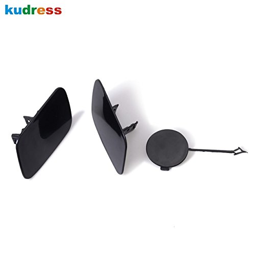 New Black Plastic Front Bumper Eye Towing Bar Cover Tow Hook Cap